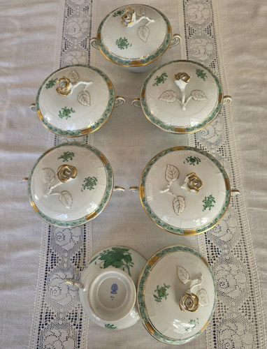Herend 6er set - herend, suppentassen