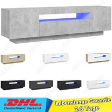 TV Schrank Lowboard Fernsehtisch Unterschrank mit LED-Beleuchtung Hochglanz