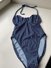 Esprit Badeanzug Vichy Karo blau Gr. 34 XS Mädchen 146 152  Cup B Neu