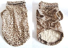 Hunde Hündin Pullover Pulli OP-Schutzhemd Leo Muster dehnbar bequemes Haushemd