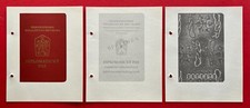 3 x Ausdruck Bogen Specimen Diplomaten Pass Tschechoslowakei    ( F23675