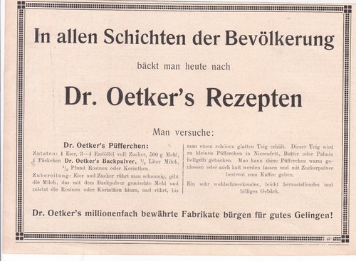 Oetker werbung reklame - dr.,