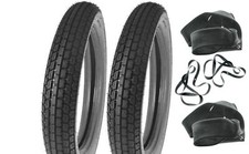 Reifensatz 2x 4,00-19 RIESA Reinf. für Ural Dnepr BMW-Oldtimer, Kutsche, Seitenw