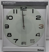 Wanduhr Quarz Echt Glas