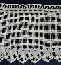 BISTROGARDINE SCHEIBENGARDINE HÄKELGARDINE HERZ HERZEN 53 x 32 cm, weiß