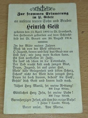 Sterbebild soldat von - soldat,