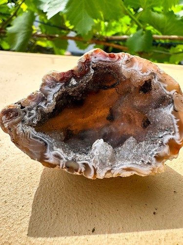 Glitzernde achat geode mit - achat,
