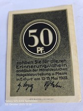 Notgeld Thüringen Erfurt, 25 Pf. Mitteldeutsche Notgeldausstellung und Messe