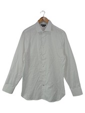 MANGO Herren Business Hemd Weiß Gr. 50/L Klassisch Langarm Büro