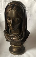 Antike Bronze Büste Mutter Gottes -Della Pieta - A. Calmamels sign. von 1854 