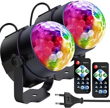 2X RGB Partylicht Diskokugel