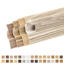 Fussleisten 62mm Sockelleisten Bodenleisten Laminatleisten + Montagematerial PVC