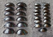 Auswahl Muschelgriffe Metall Altgold/Messing z. B. für Apothekerschrank