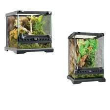Exo Terra Nano Glas Terrarien, Wide oder Tall Reptilien Terrarium mit Rückwand