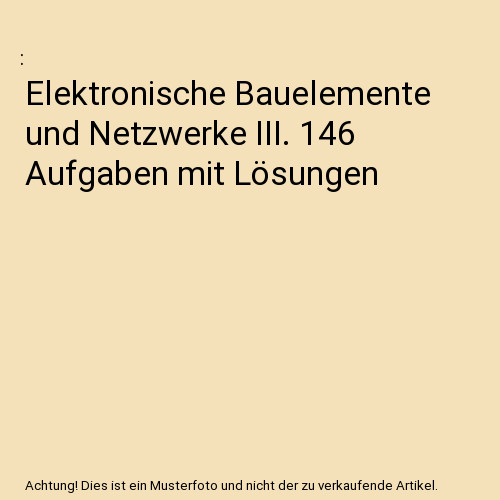Elektronische bauelemente und - elektronische,