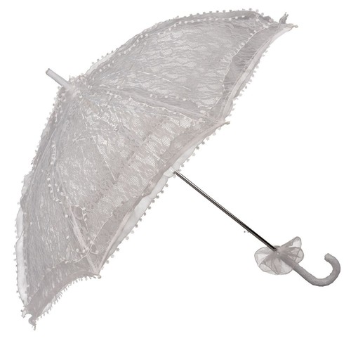 Spitzenschirm weiß hochzeit - weiß,