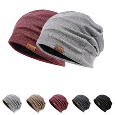 Unisex Long Beanie Winter Mütze Herren Damen Slouch Thermo Warme Mütze Cap Trend