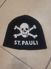 St Pauli Mütze Wendemütze Herren Schwarz  Grau  Ungetragen