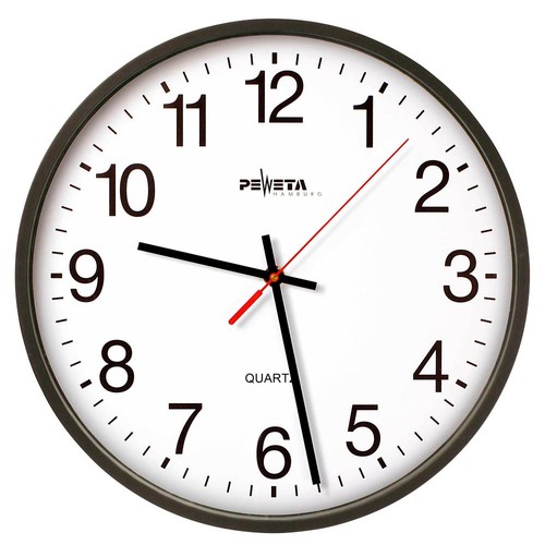 Peweta wanduhr weiß schwarz - wanduhr,