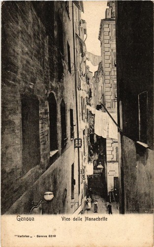 Cpa genova vico - genova, delle