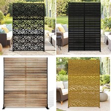 Gartensichtschutz, 182cmx120cm dekorativer Metall-Trennwand, freistehender Zaun