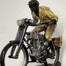Bike Statue Bronze Man Bicycle