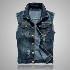 Denim Jeans Weste Zerrissene