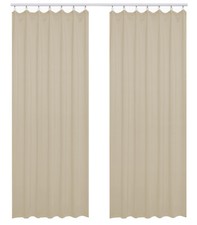 2x Vorhang Thermo Blickdicht Gardinen Matt Ösen Schlaufe Schlaufen Verdunkelung