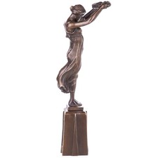 Skulptur Die goldene Dame mit Lorbeerkranz aus Bronze nach Milo