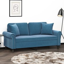 2/3 Sitzer Sofa mit Kissen Samt Polstersofa Sessel Relaxsofa Loungesofa Couch
