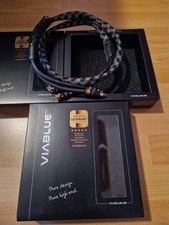 Viablue NF-S1 Silver Quattro Analoges RCA Cinch Kabel, 2x 1,00m, Vergold