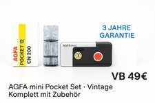 AGFA mini Pocket Kamera Set – Vintage – inkl. Zubehör & OVP