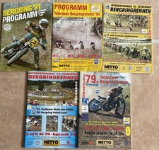 5 Programmhefte Speedway Bergring Teterow 1991, 1994, 1995, 1996, 1999