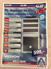 alte Technik Werbung ALDI 21.07.2008 - EDV PC Highlights, Mobilfunk, ... Sammler