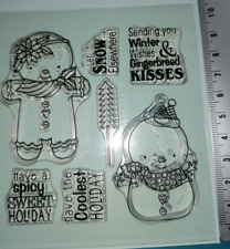 Stempel clear stamp Winter Lebkuchenmann Schneemann Süß