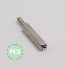 10 Abstandsbolzen M3 20mm