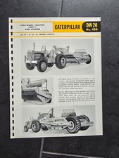 CATERPILLAR Tractor DW20 Traktor 06.1955 Prospekt