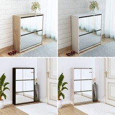 Spiegel Schuhschrank mit 2/3 Klappen Schuhkipper Schuhregal Schuhständer Regal