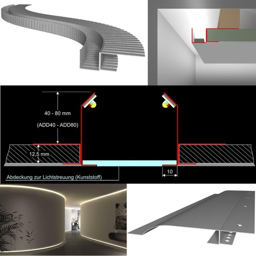Led trockenbau profil für - 2m,