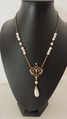 Kette antik perlen schmuck - kette,