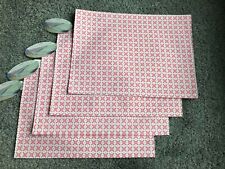 Tischset 33x45 cm Wende - Platzsets Rosa waschbar (4 Stück)