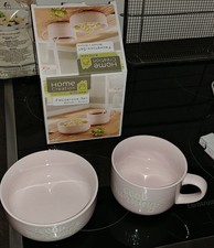 Frühstück Becher Und Schale, SteinGut Rosa, Schale, Tasse 