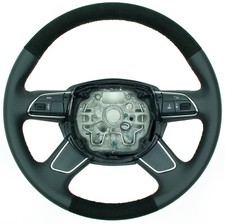 Leder Lenkrad für Audi A6 4G A7 C7 A1 8X A8 D4 neu bezogen Alcantara