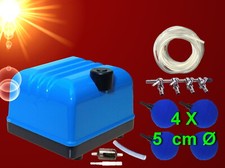 Aquarium Teich ❤️ 4X5 cm Ø BELÜFTER SET ➕ MK 10 KOMPRESSOR 600 L/h ❤️ Luftpumpe