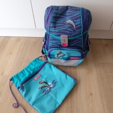 Step by Step Ultraleicht Schulranzen 2teilig Turnbeutel Delphin lila türkis