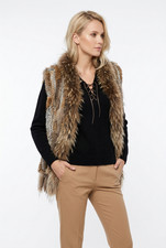 Luxuriöse Echtfell Weste