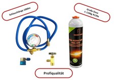 Füllset R134a Ersatz Kältemittel 370g (≙1100g) Auto Klimaanlage Kühlschrank