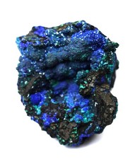 Azurit und Malachit auf Matrix, Kristallstufe aus Morenci, Arizona, ca. 6x5x5 cm