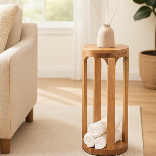 Nussbaum holz beistelltisch - nussbaum,
