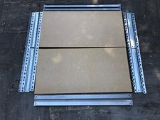 Lageregal Steckregal, Metall, verzinkt, 90x92x45 cm, 2 Fachböden Holzwerkstoff